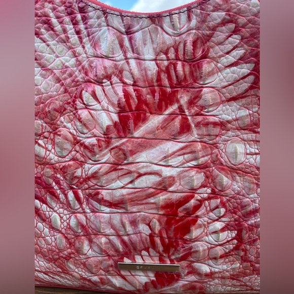 NWT Brahmin SET Tabitha  Shoulder Bag and Jane Wallet in PINK FLAMINGO Melbourne - Picture 8 of 15